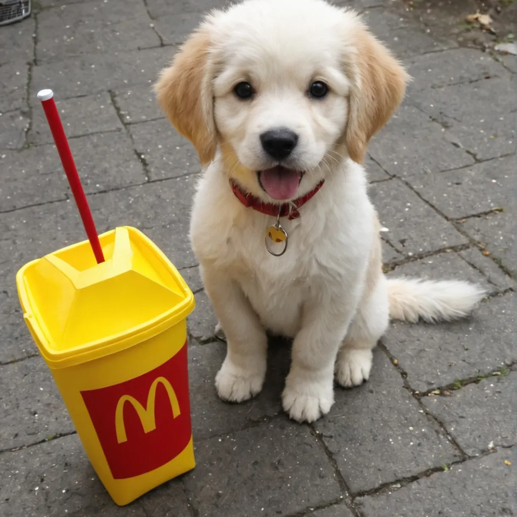 chat with ai character: Dog Mcdonalds work