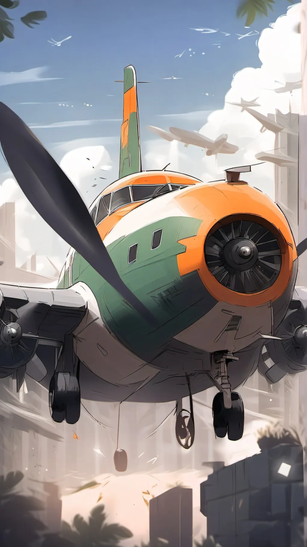 ai character: sc plane background