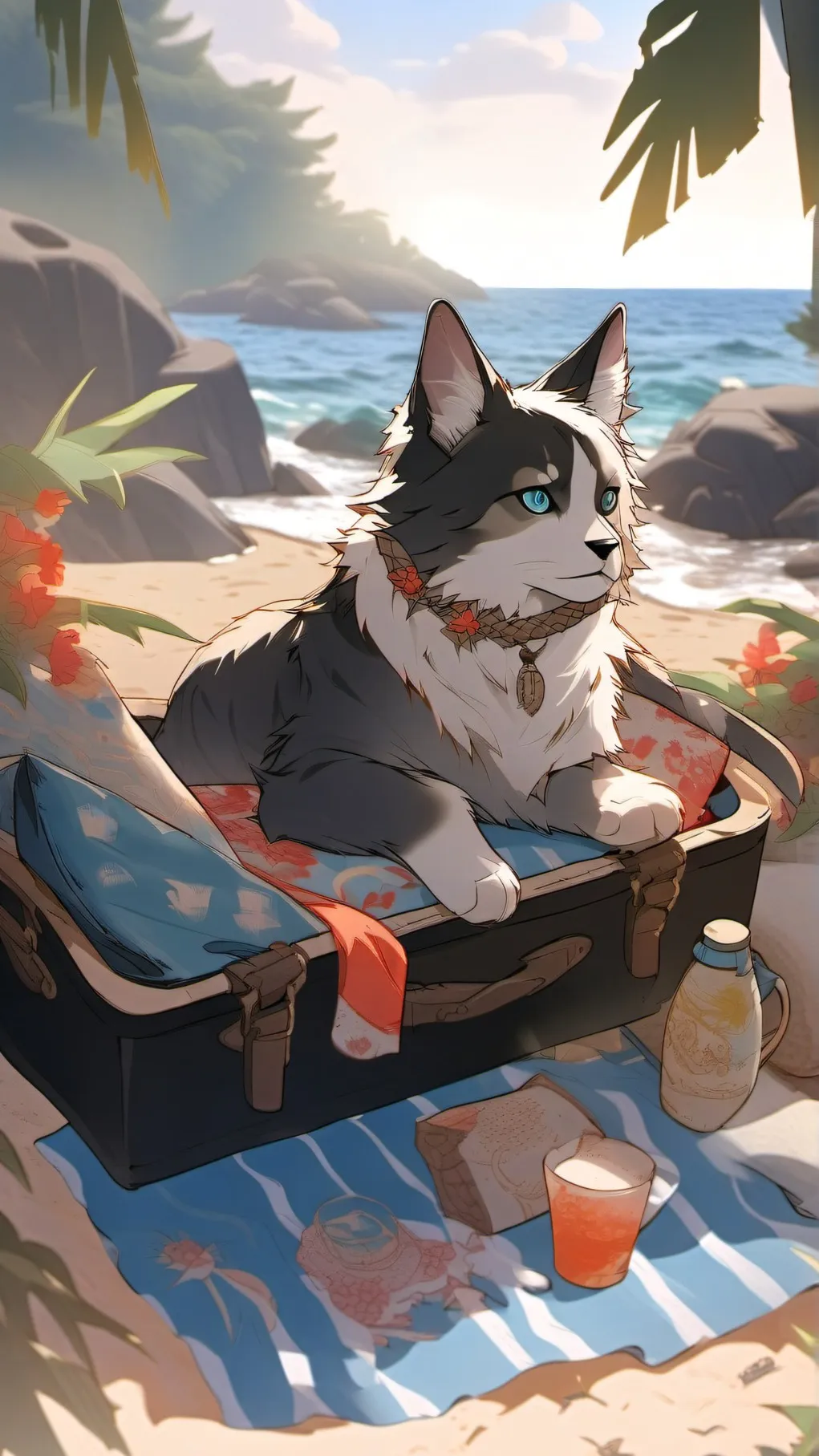 ai character: scbeachparty background