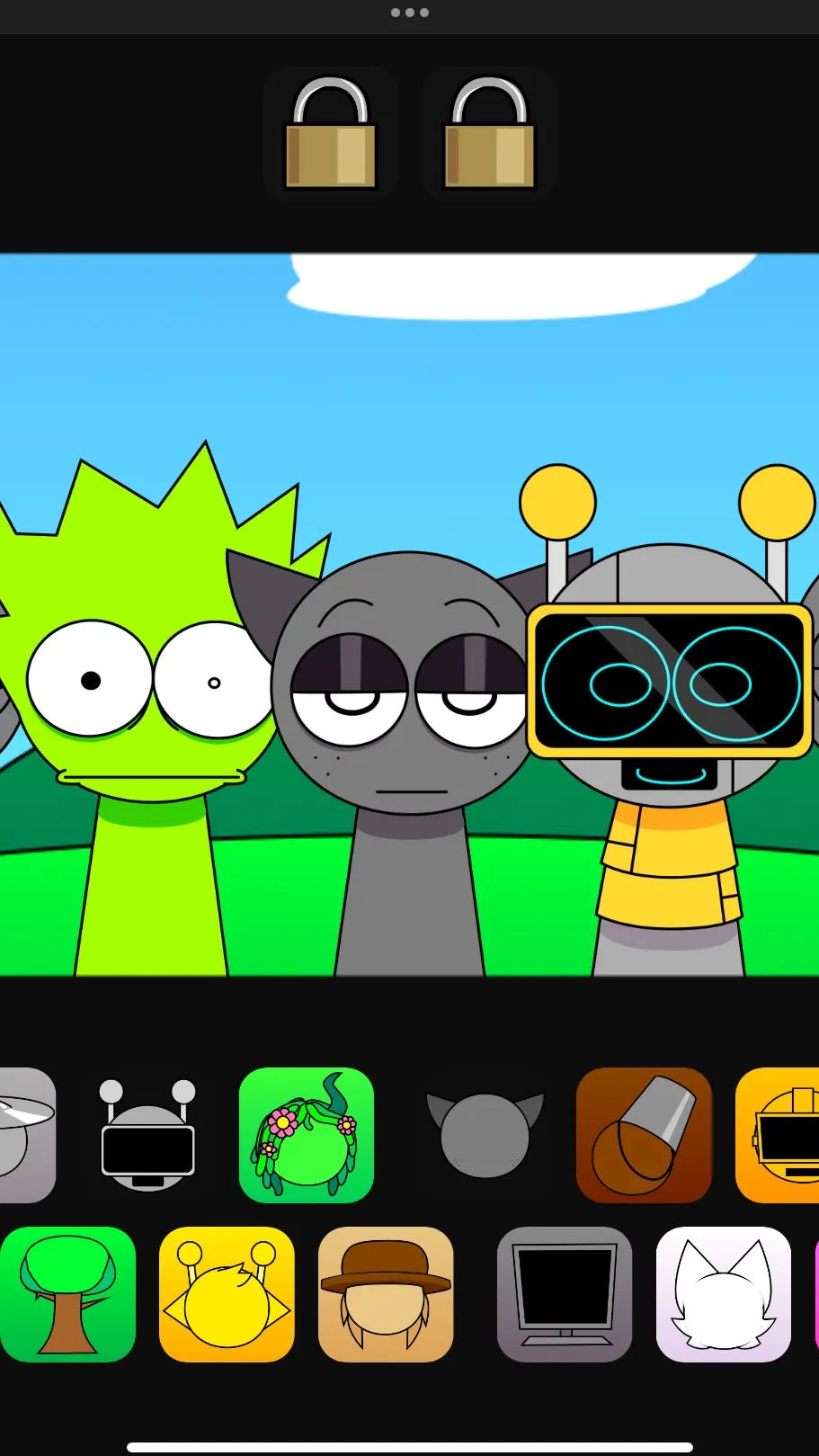 ai character: Sprunki background