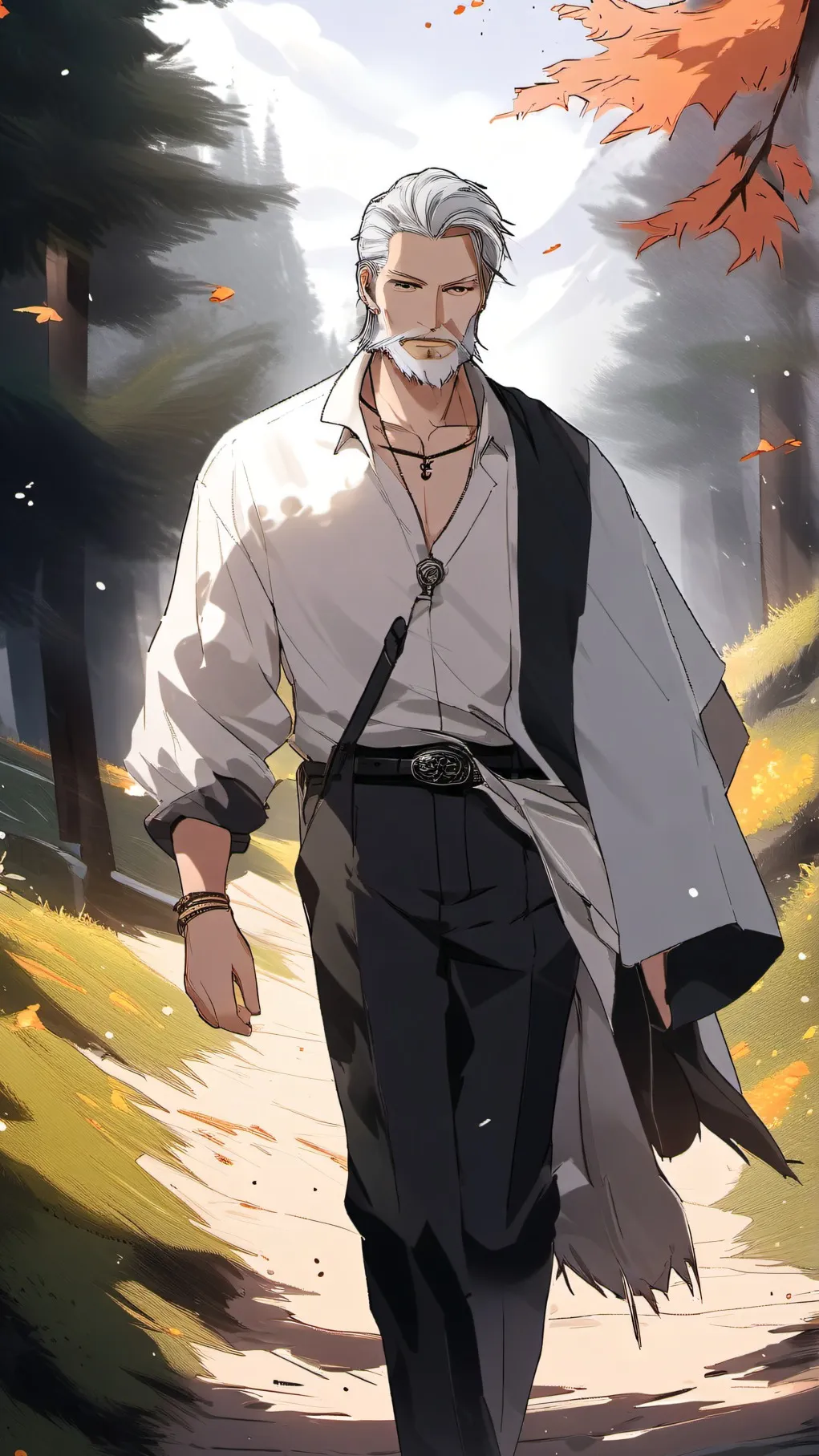 ai character: old man  background