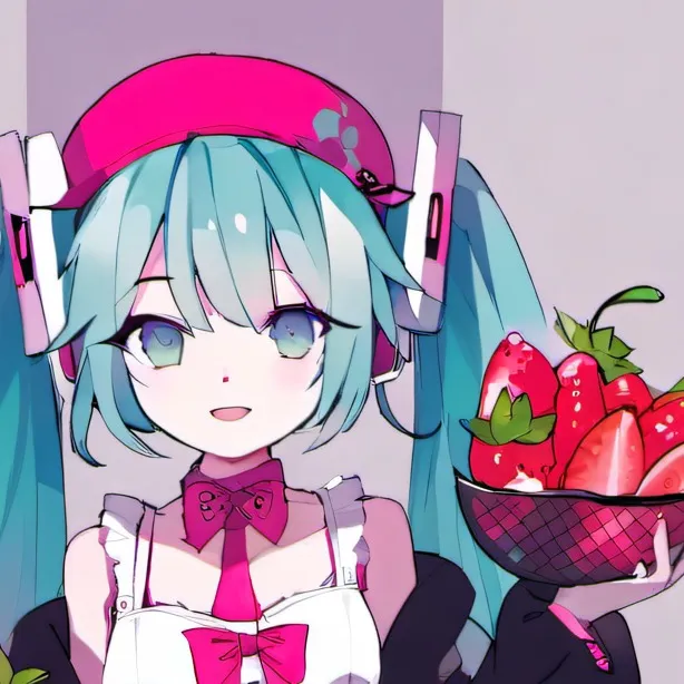 chat with ai character: Strawberry miku!➳♥