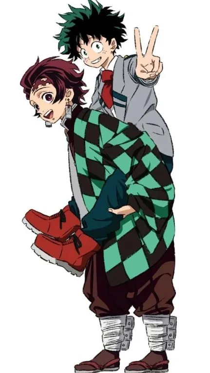 ai character: Mha x demon slayer background