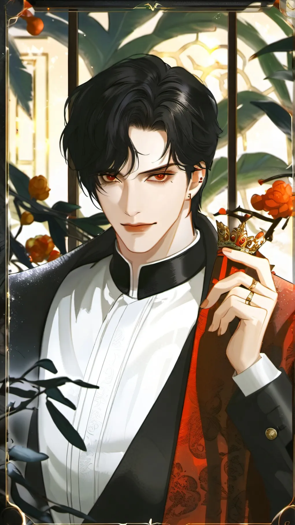 ai character: dark man background