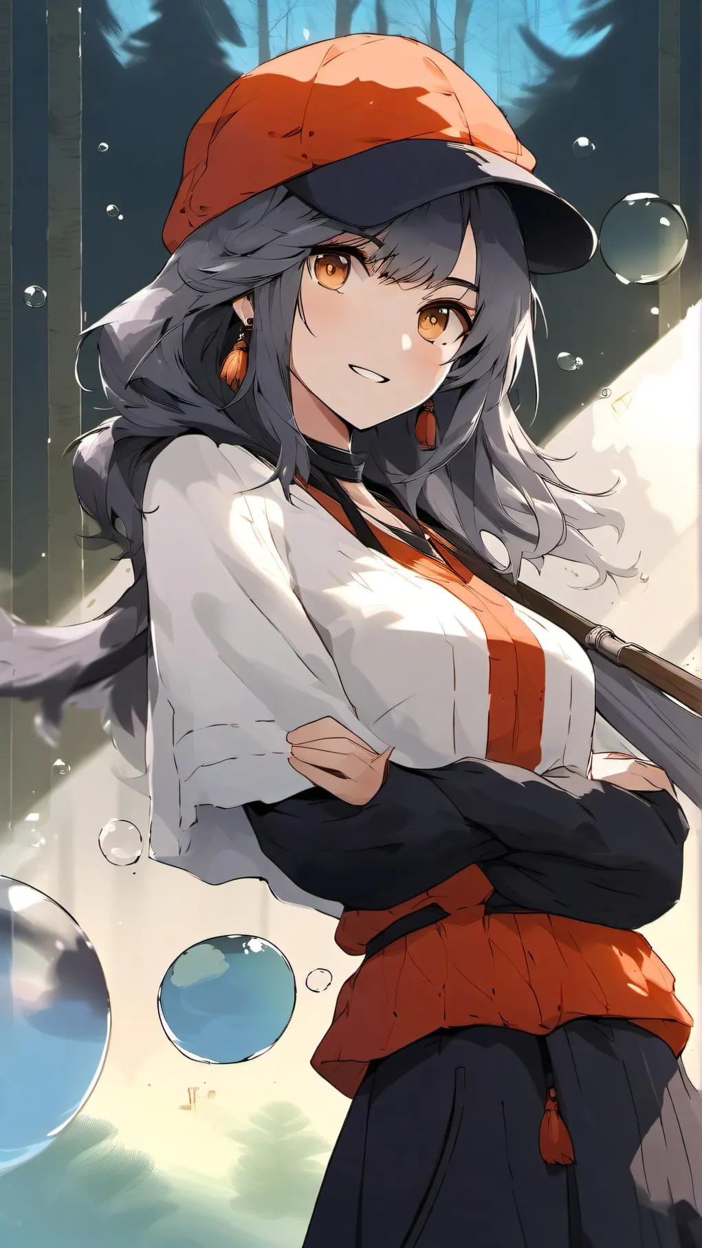 ai character: freaky bubble background