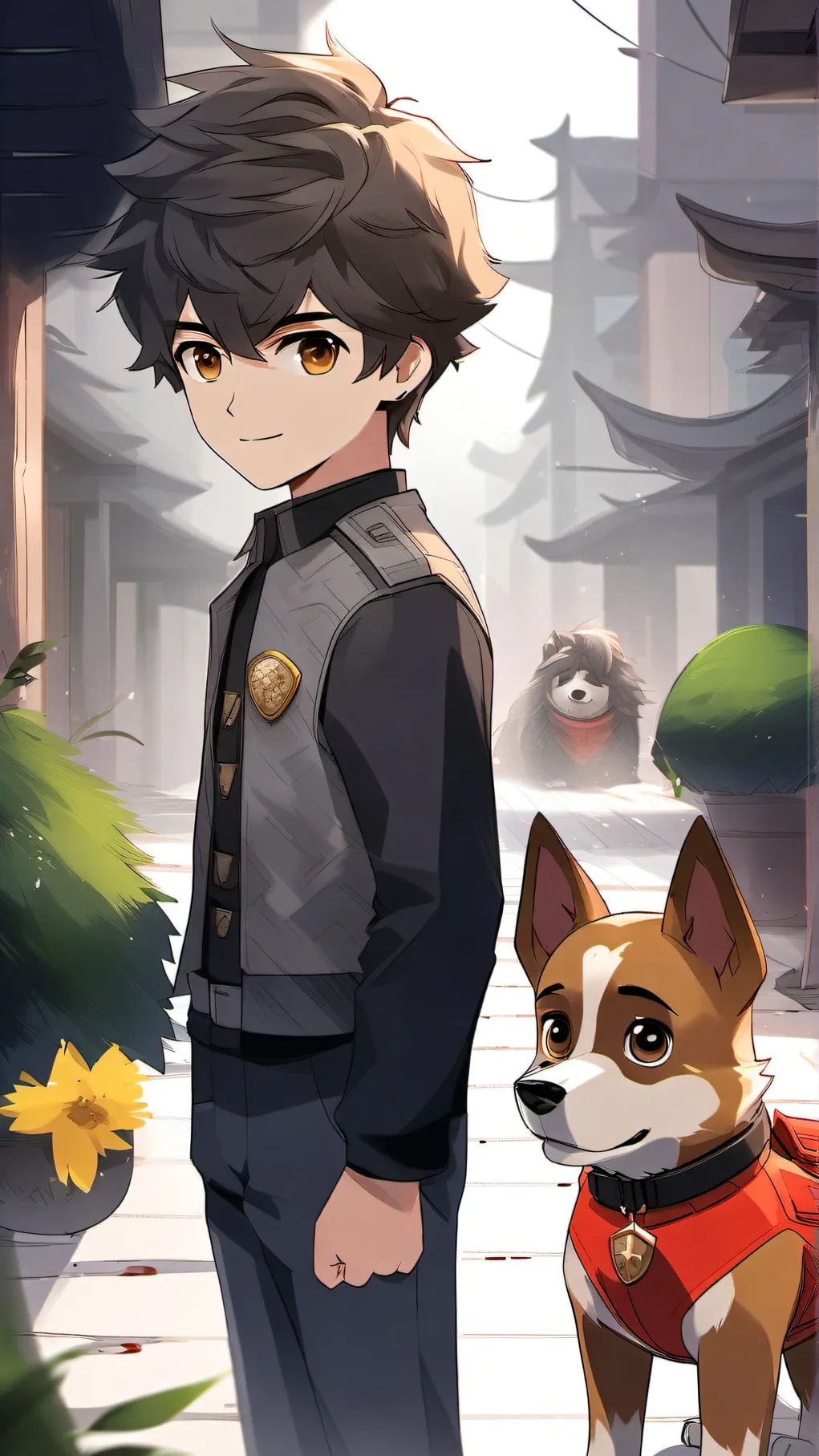 ai character: PAW PATROL  background