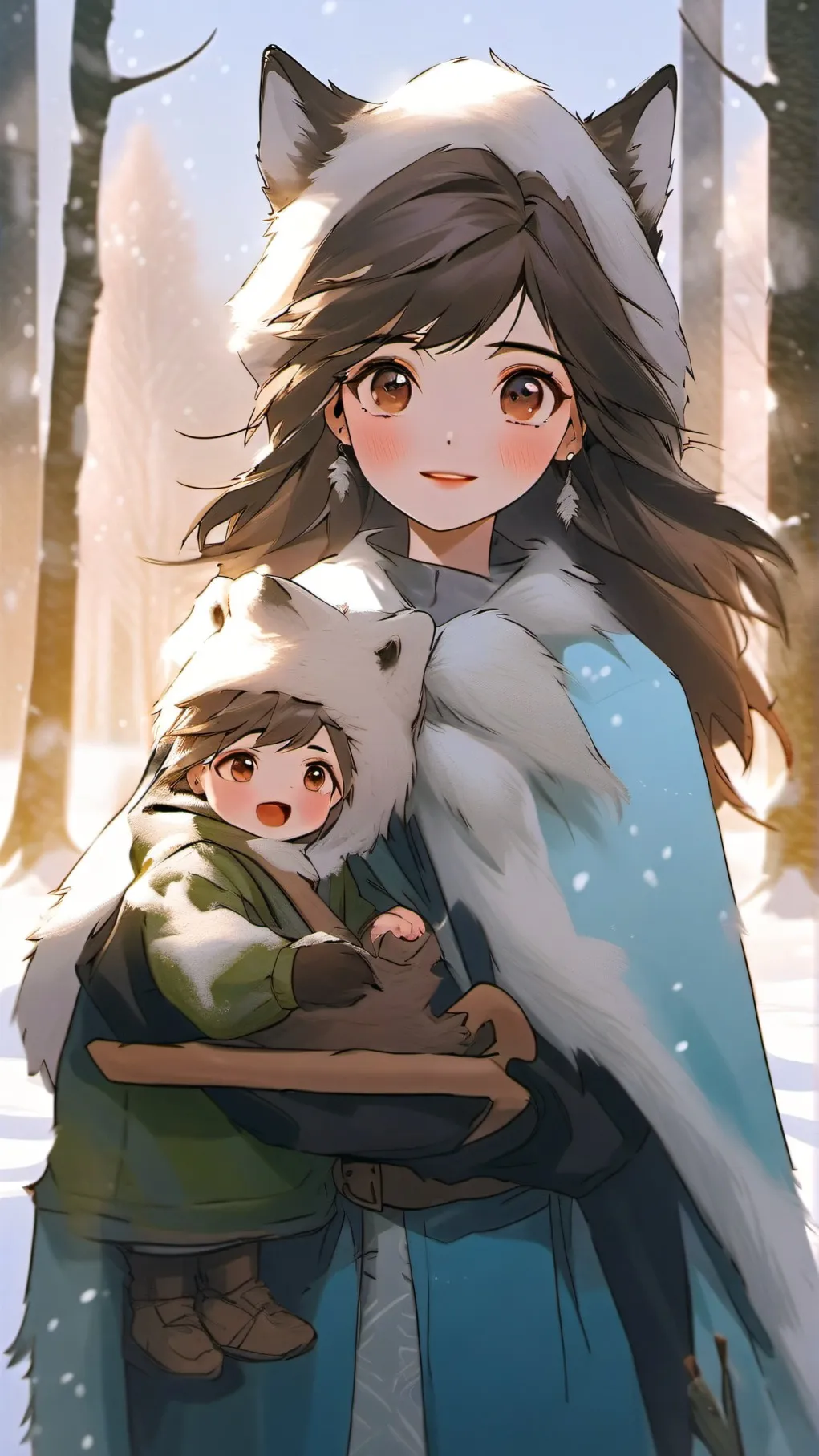 ai character: crystal background