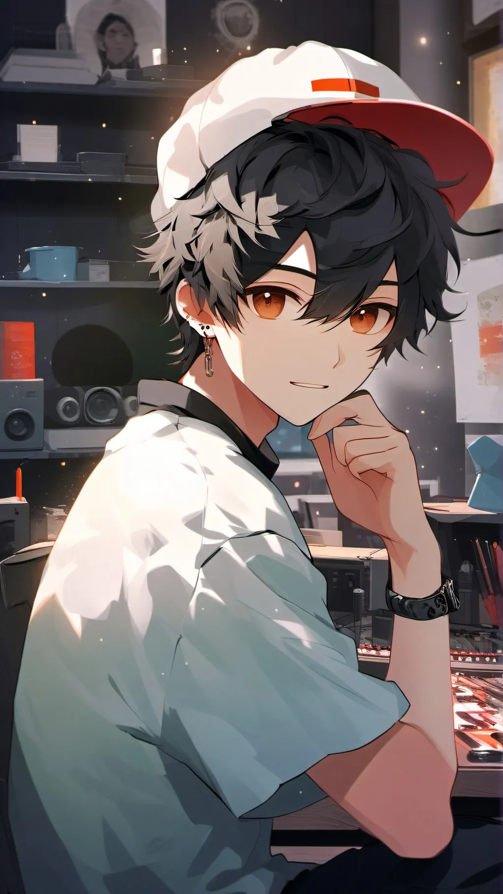 ai character: xDemonstream  background