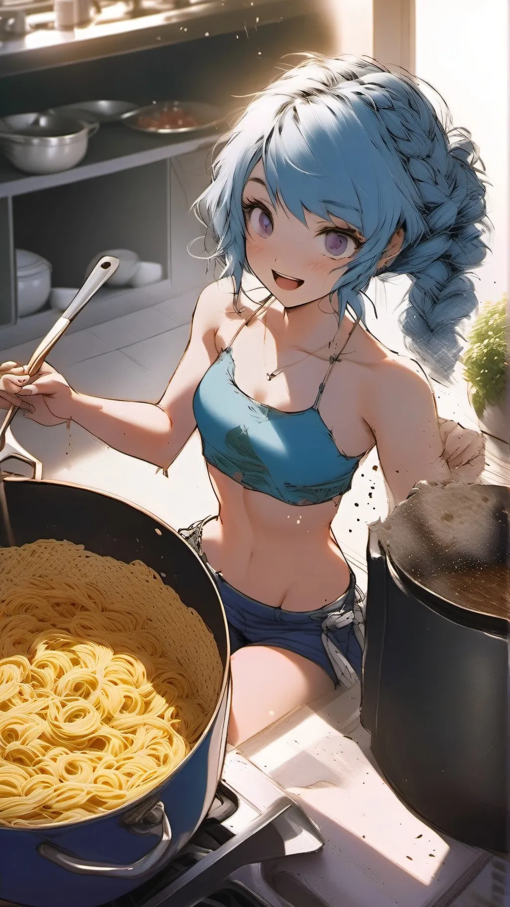ai character: Pasta penny background