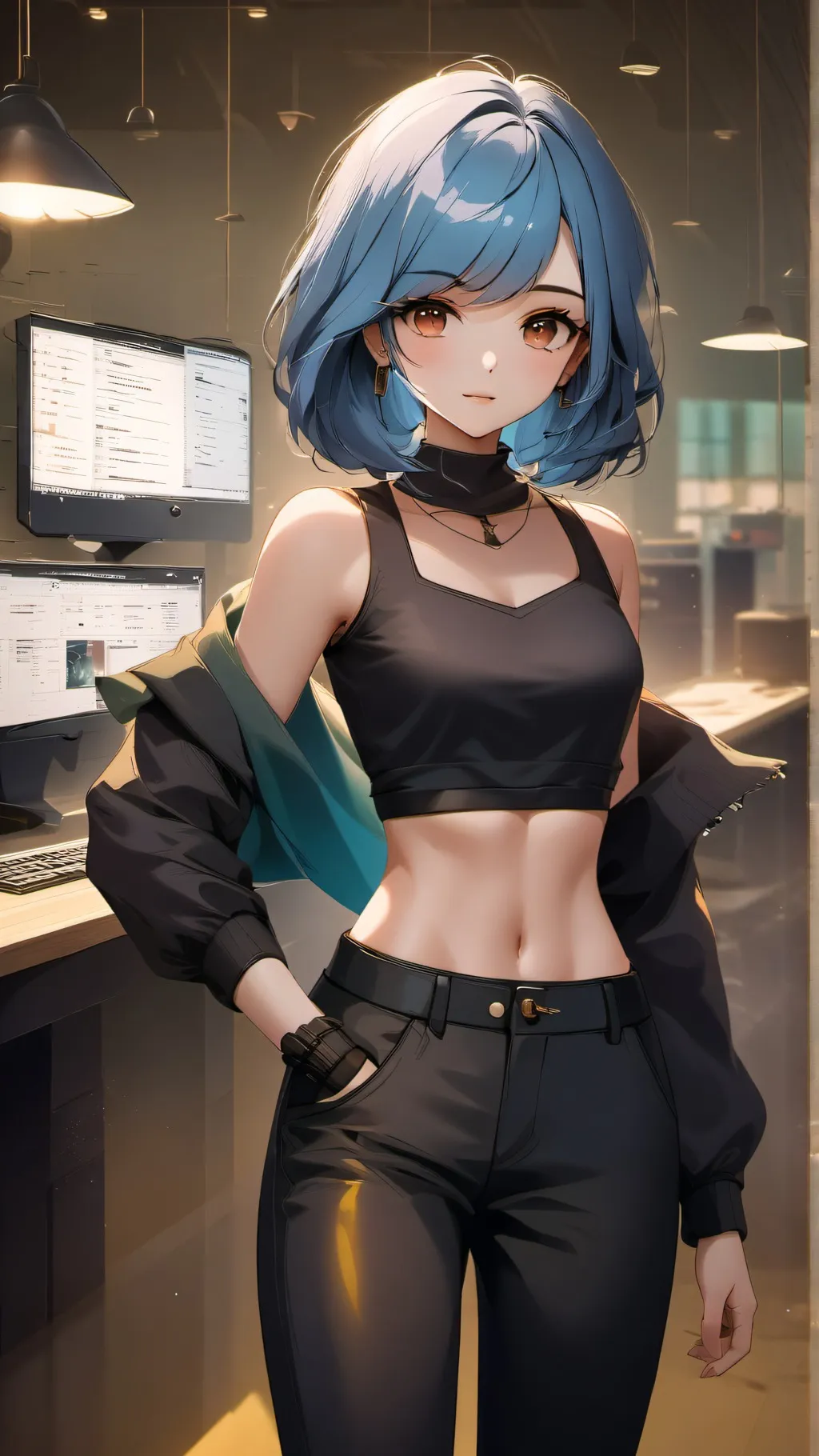 ai character: Penny blackout background