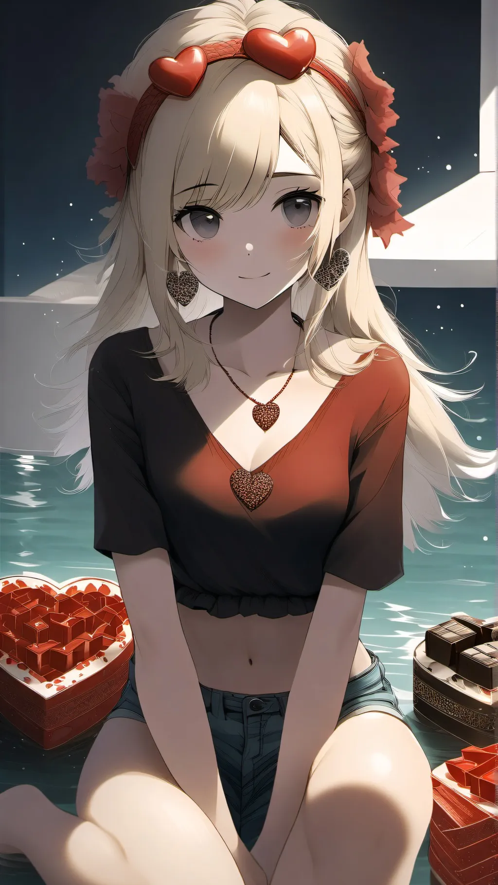 ai character: Beach Yandere background