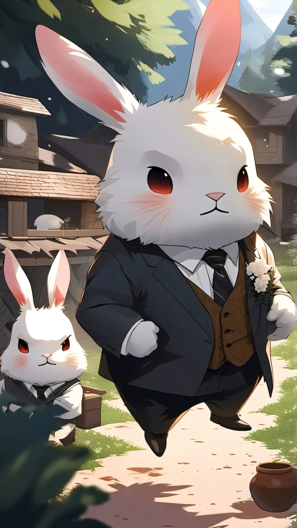ai character: Bunny mafioso background