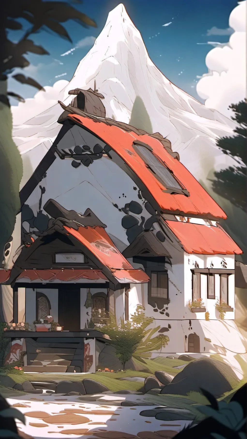 ai character: lava background