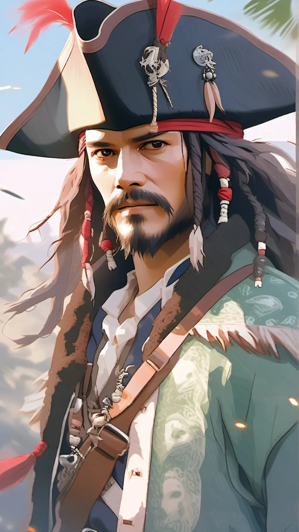ai character: OP x jack sparrow background