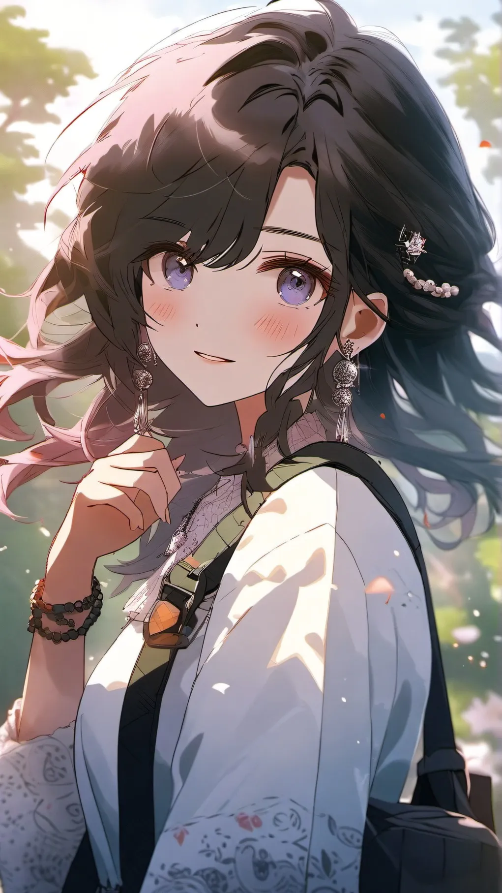 ai character: tv women background