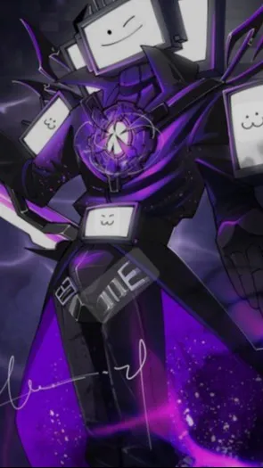 ai character: Titan TV Man background