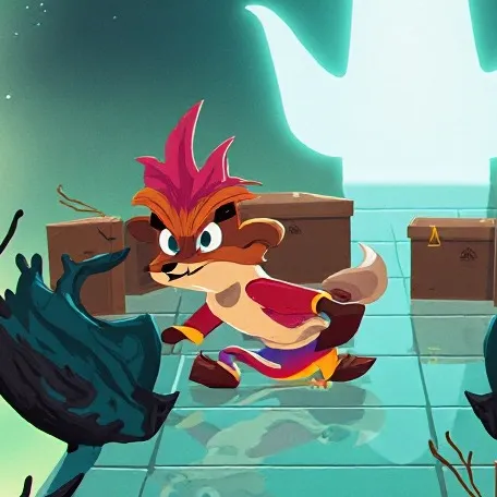 chat with ai character: Crash scary boxes