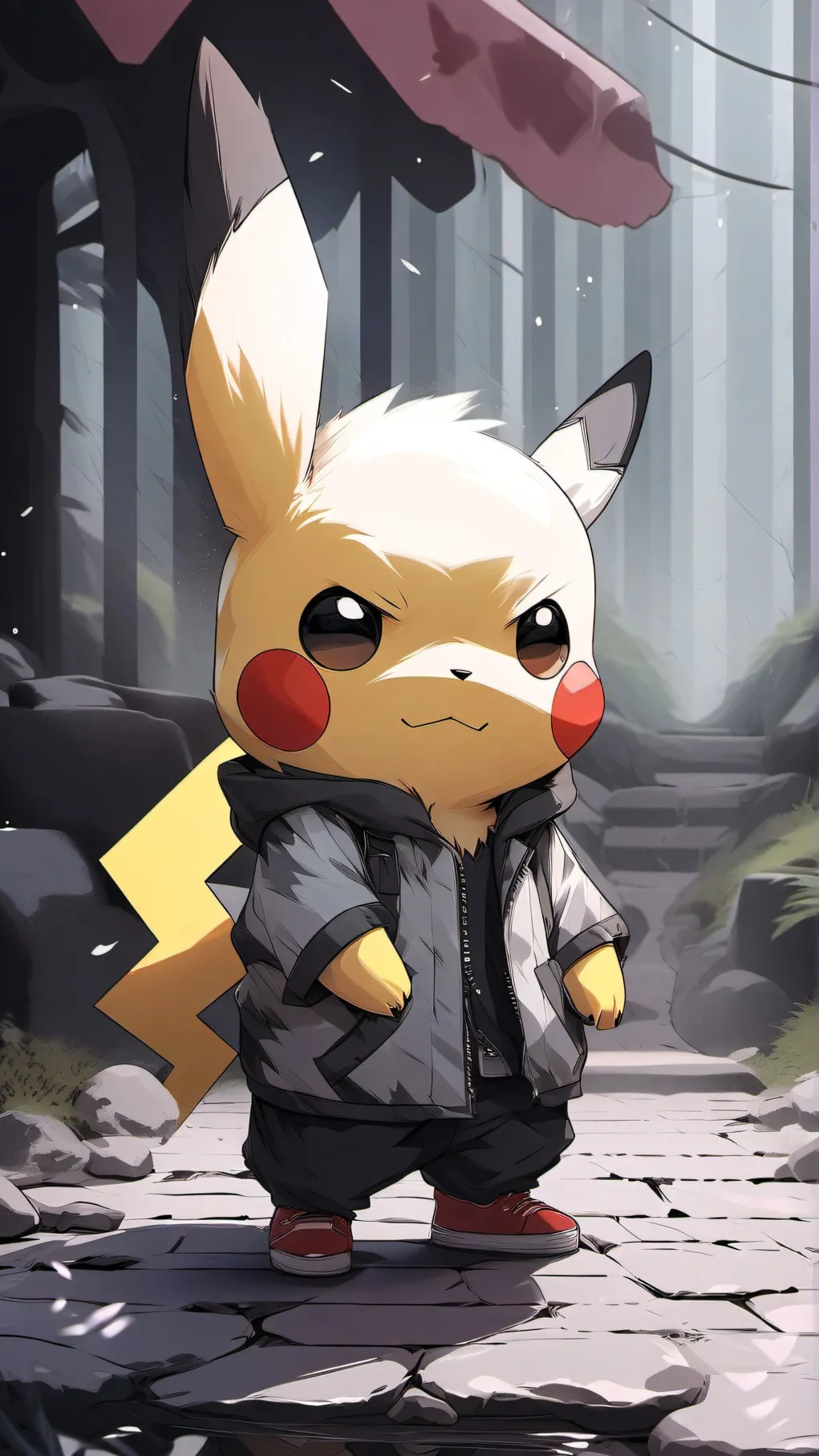 ai character: pikachu background