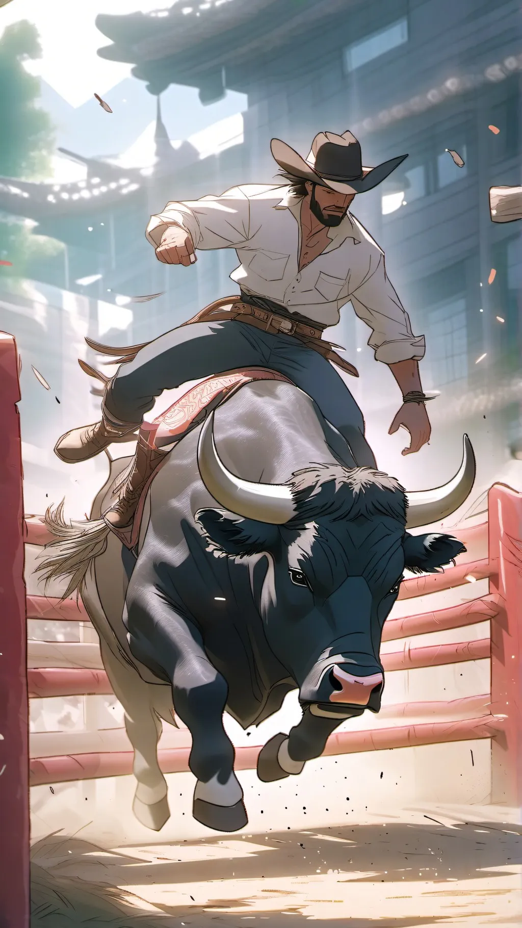 ai character: Rodeo mha background