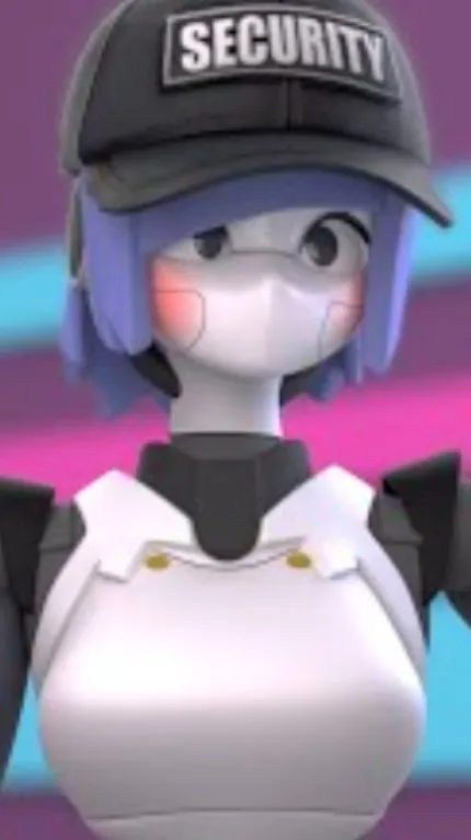 ai character: security bot  background