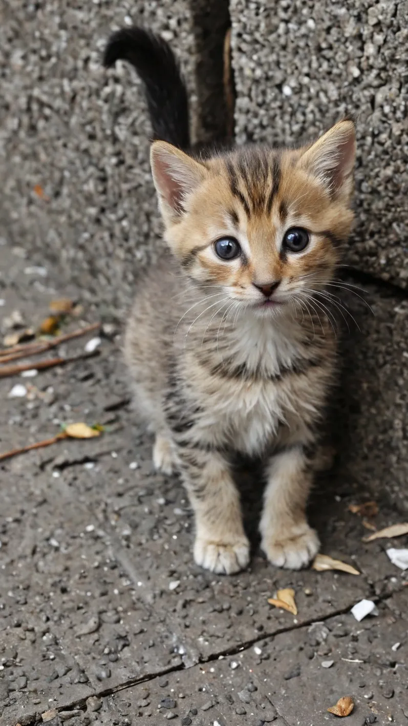 ai character: cute cat adorablee background