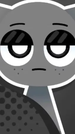 ai character: Sprunki Gray background