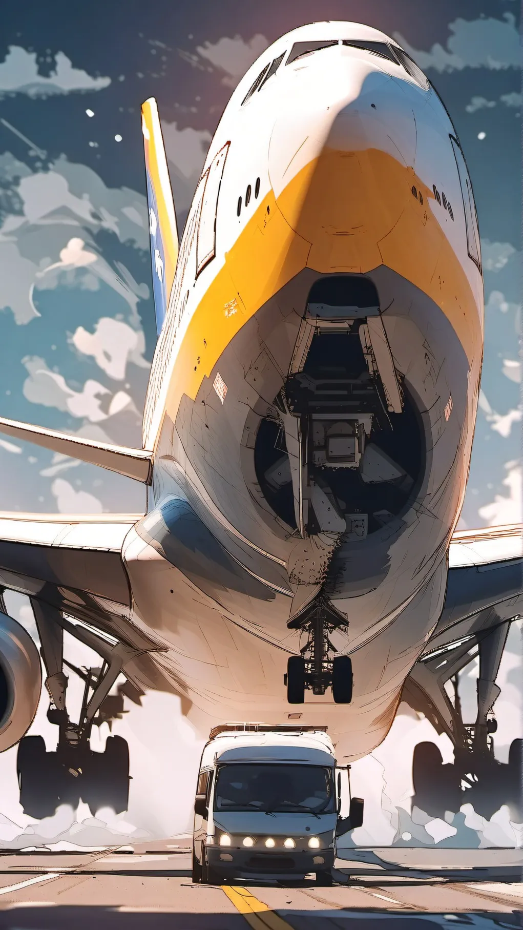 ai character: Plane building F3X background