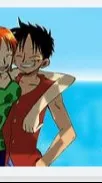 ai character: NAMI x luffy  background