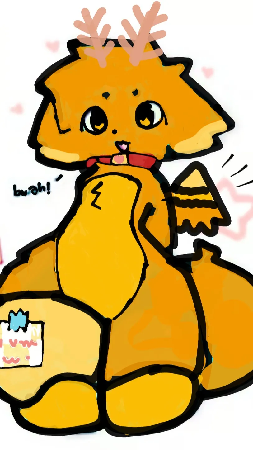 ai character: Cute blue cat @ u background