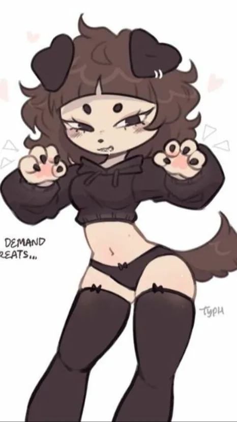 ai character: Mimi the dog gurl background