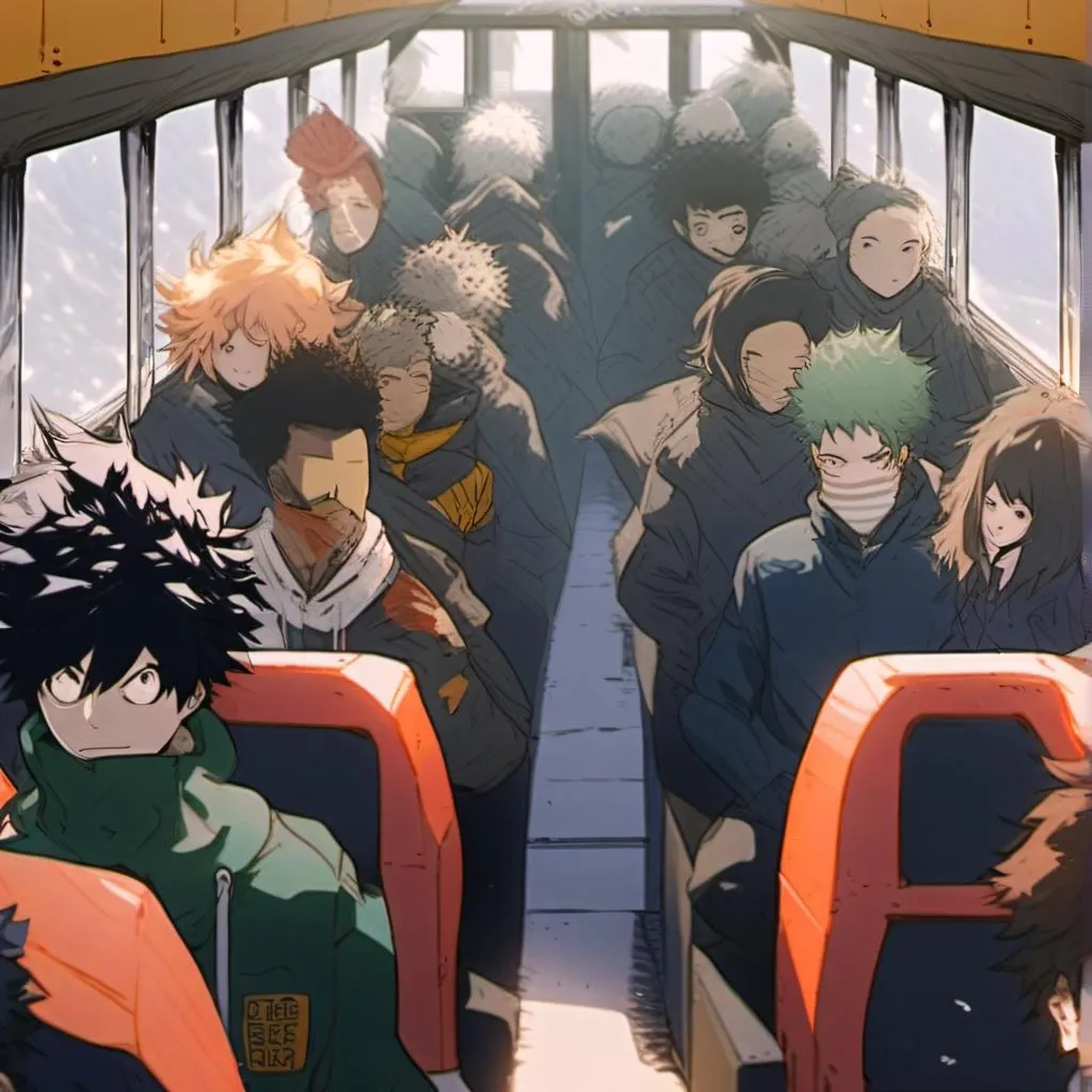 chat with ai character: MHA but in the bus