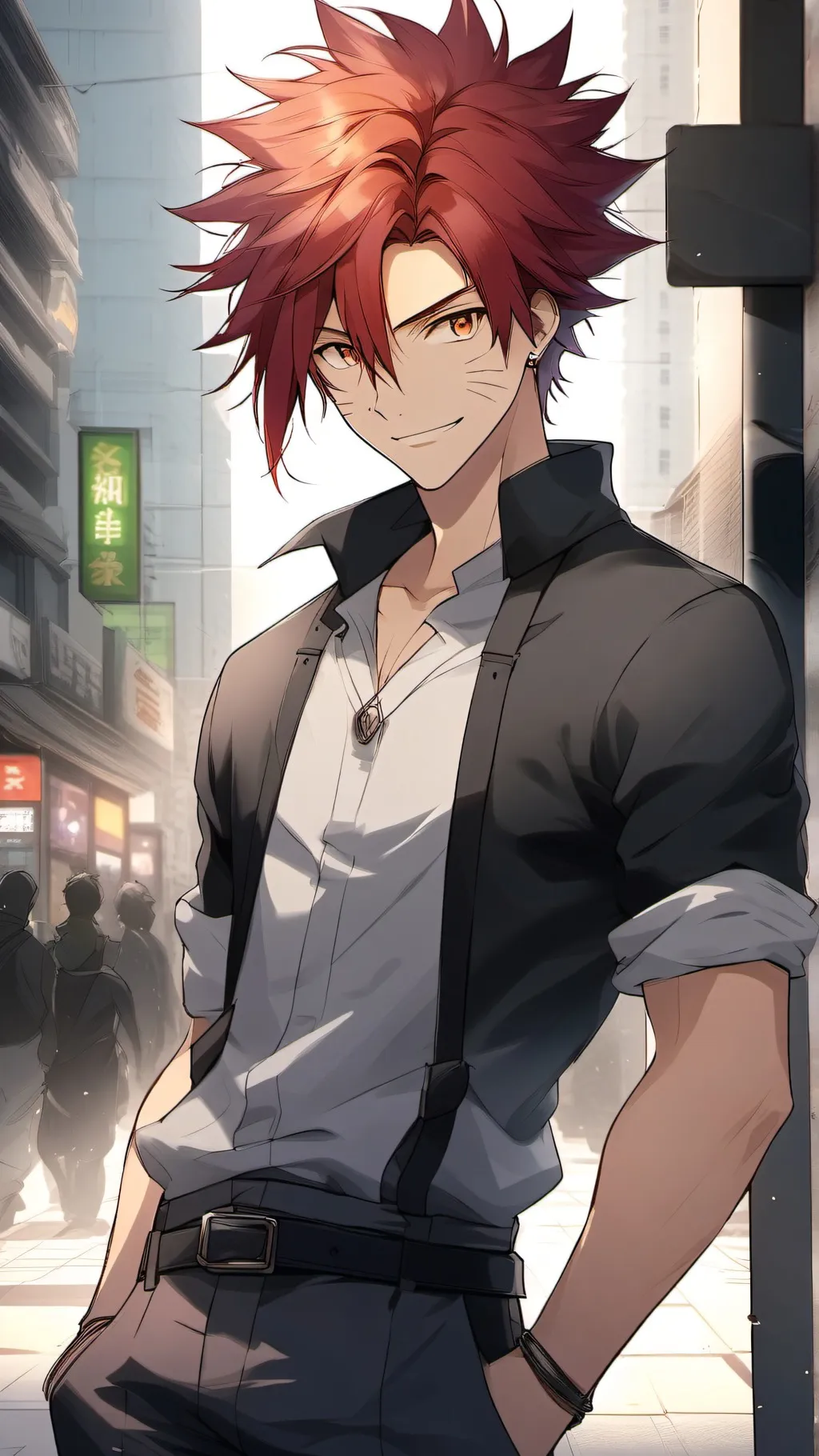 ai character: Mha Kirishima background