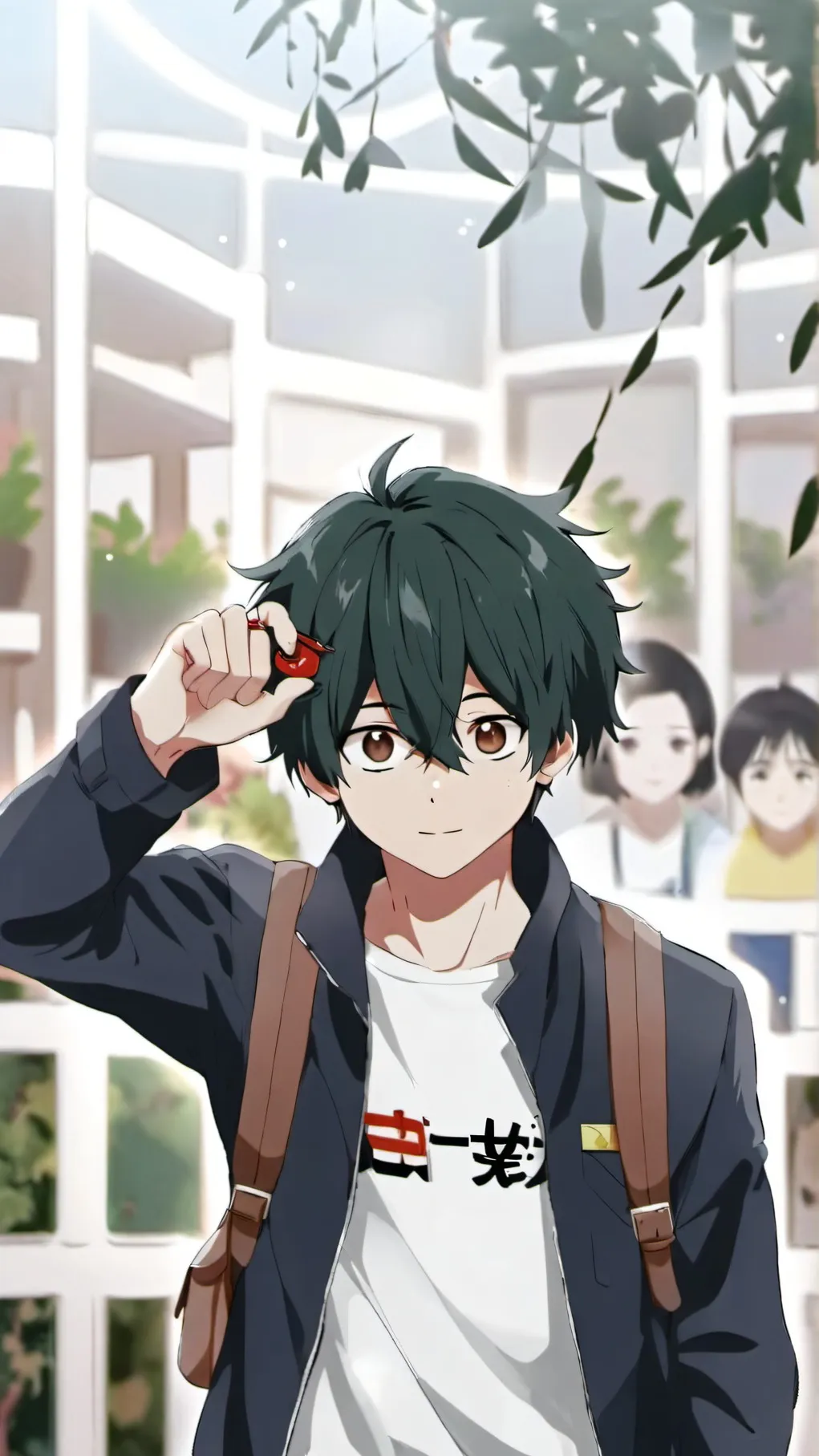 ai character: kacchan x deku background