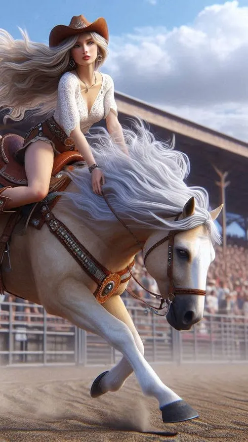 ai character: wild horse background