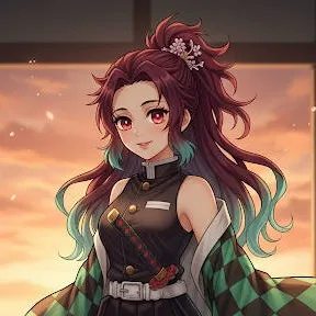 chat with ai character: female tanjiro