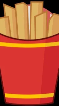 ai character: Fries BFDI background