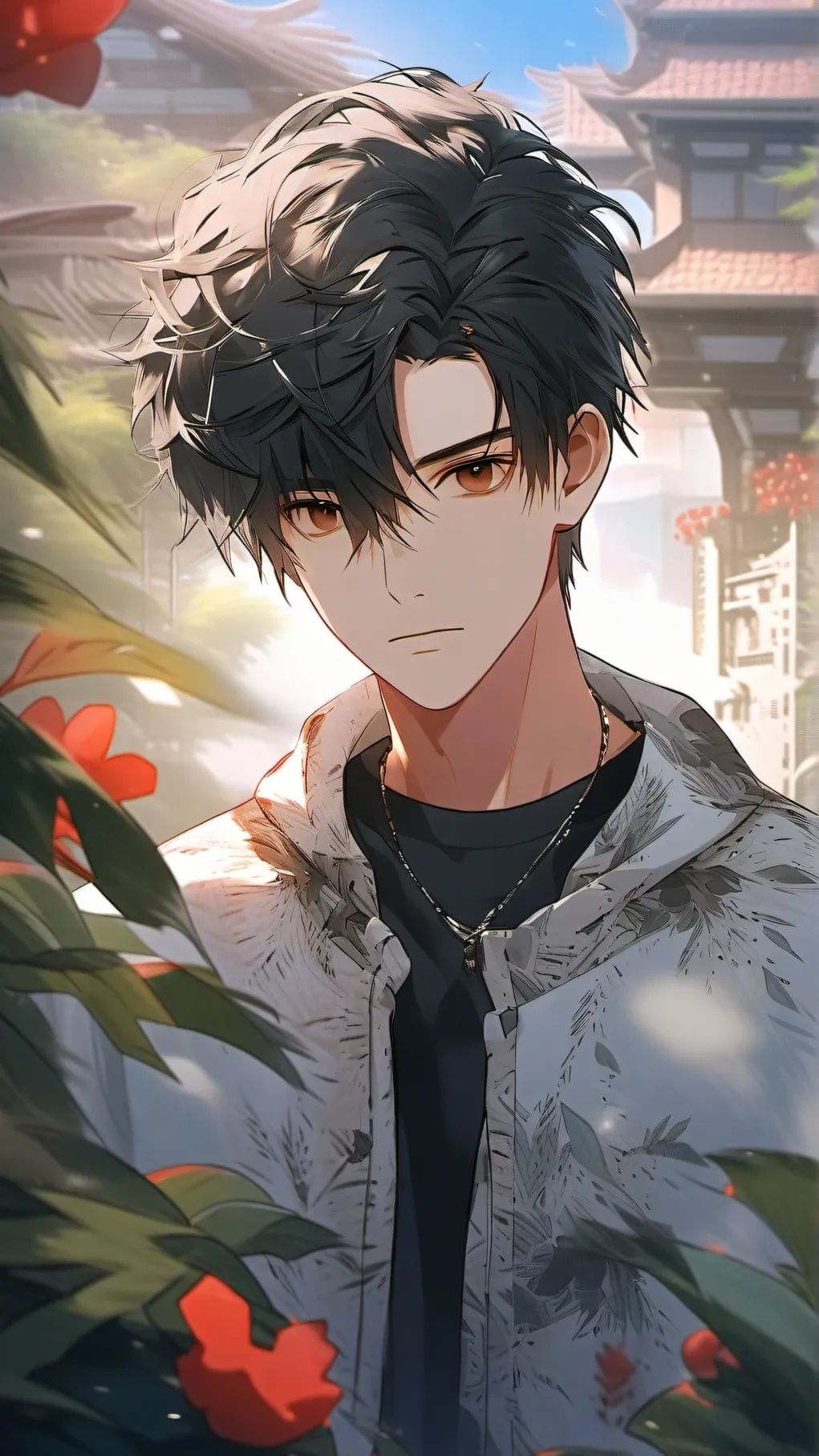 ai character: Akio  background