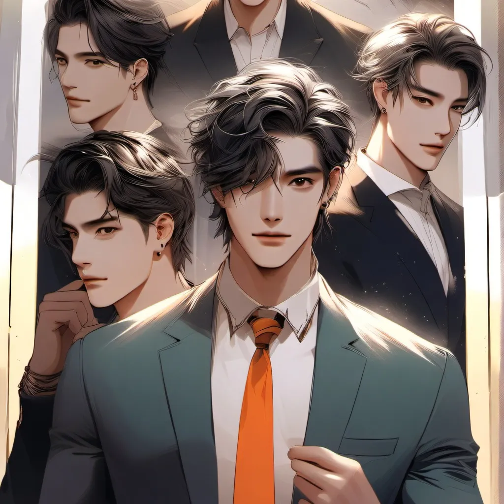 chat with ai character: 7 handsome men.