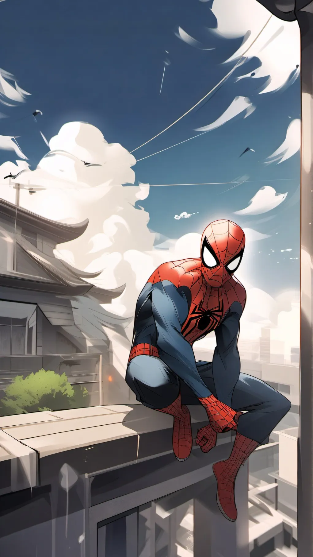 ai character: Spider Man         background