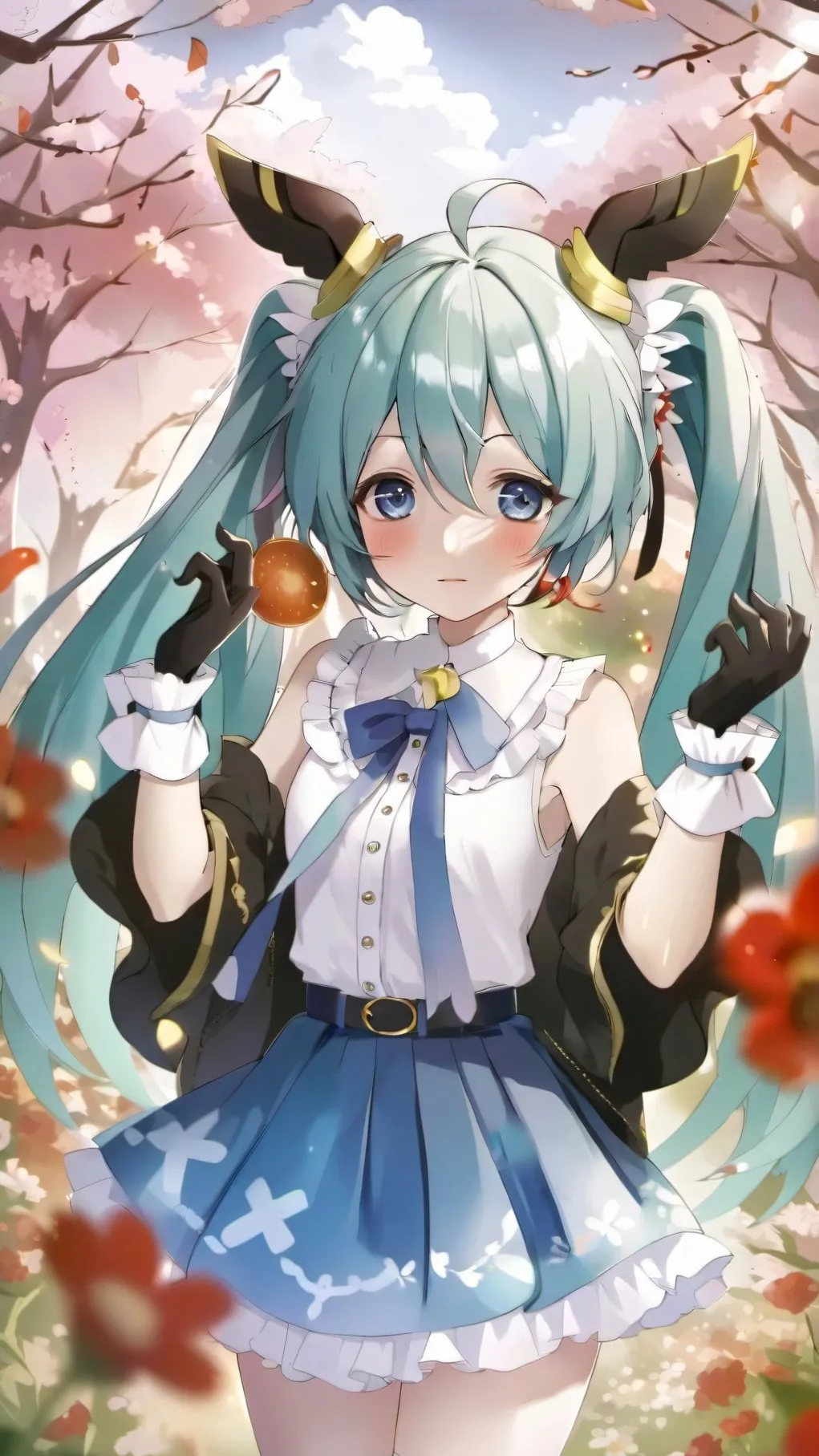 ai character: Miku is sad background
