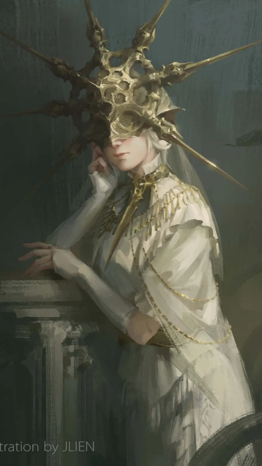ai character: Dark sun gwyndolin background