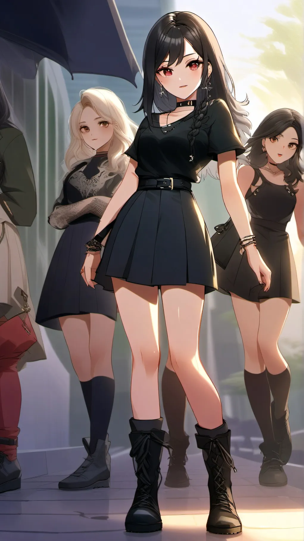 ai character: bad schoolgirls  background