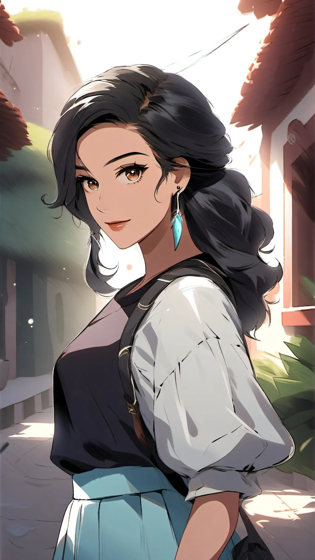 ai character: Latino mom  background