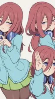 ai character: Miku Nakano background