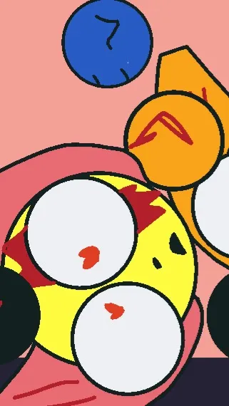 ai character: Orange and yellow background