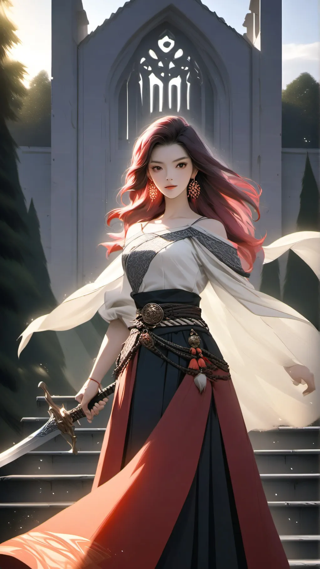 ai character: fire queen background