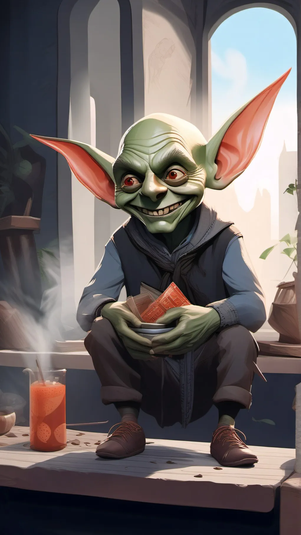 ai character: a silly little guy background