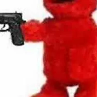 chat with ai character: Elmo with gun