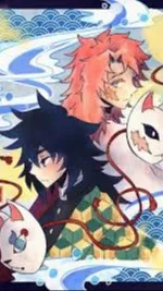 ai character: >Sabito and Giyuu< background