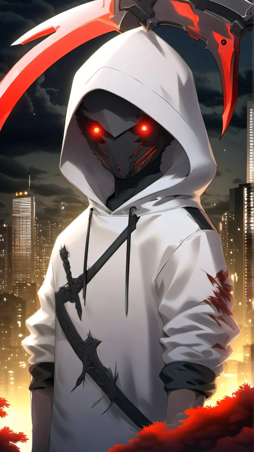 ai character: creepypastavsdream background